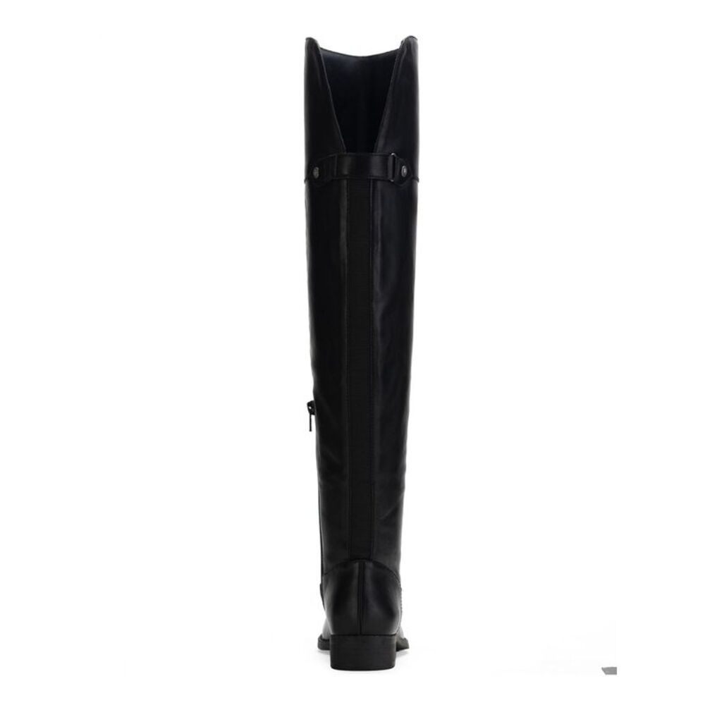 SUN STONE Womens Black Gore Allicce Round Toe Block Heel Boots Shoes 7.5 M - Picture 2 of 4